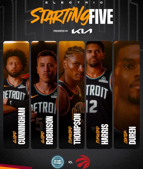 GA黄金甲-活塞首发：邓罗、哈里斯、奥萨尔、坎宁安、杜伦